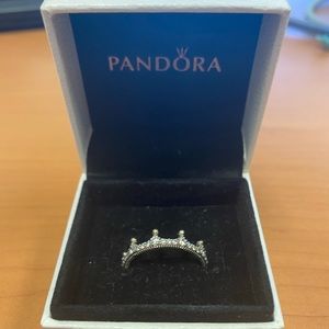 Pandora Clear Sparkling Crown Ring